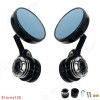 摩托车电动车改装后视镜CNC倒车辅助镜通用手把镜蓝玻璃反光镜